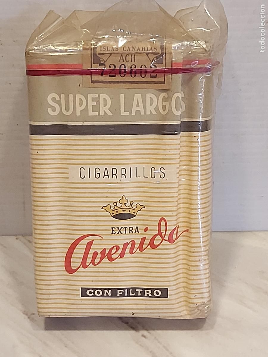 Paquetes de tabaco: ANTIGUA CAJETILLA DE TABACO | AVENIDA EXTRA | SUPER LARGO | PRECINTADA | ISLAS CANARIAS