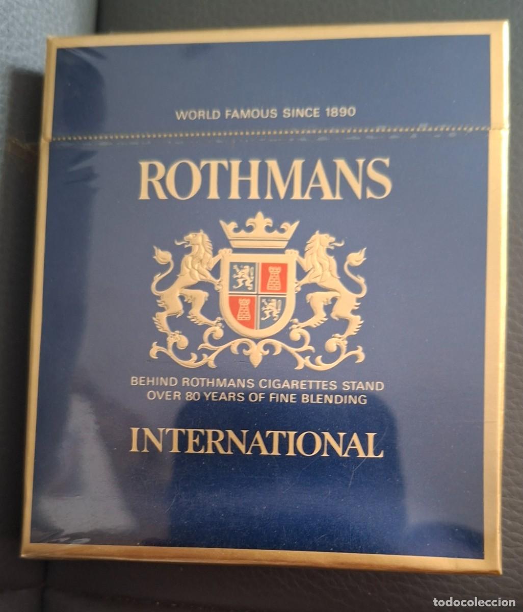 Paquetes de tabaco: Cajetilla vintage de cigarillos Rothmans international full cerrado