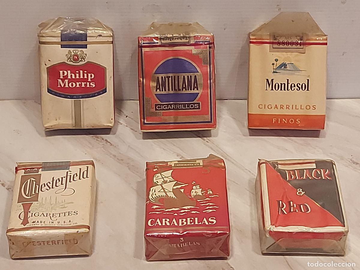 Paquetes de tabaco: LOTE 6 ANTIGUAS CAJETILLAS DE TABACO | LLENAS | VARIAS MARCAS | LEER DESCRIPCI&Oacute;N