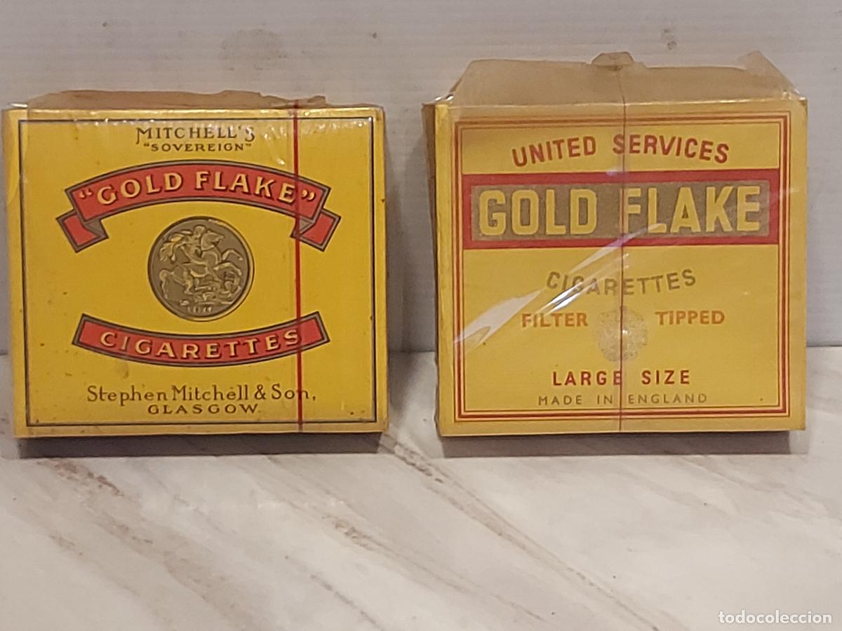 Paquetes de tabaco: LOTE 2 ANTIGUAS CAJETILLAS GOLD FLAKE | LLENAS | INGLATERRA | LEER DESCRIPCI&Oacute;N