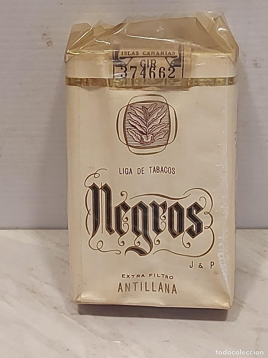 Packages of cigarettes: CAJETILLA NEGROS J & P | ANTILLANA TENERIFE | PRECINTADA | ISLAS CANARIAS | TABACO ANTIGUO