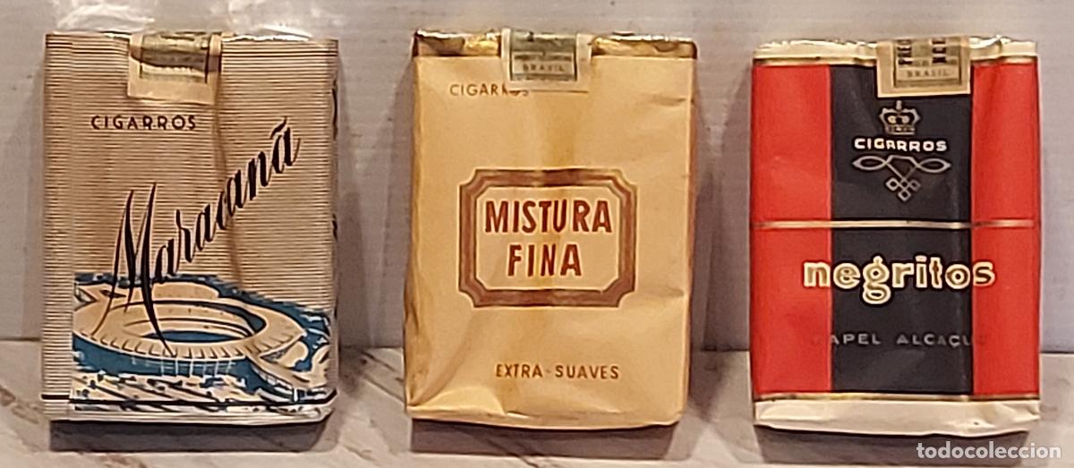 Paquetes de tabaco: LOTE 3 PAQUETES DE TABACO ANTIGUOS DE BRASIL | SIN ABRIR | TIMBRES INTACTOS