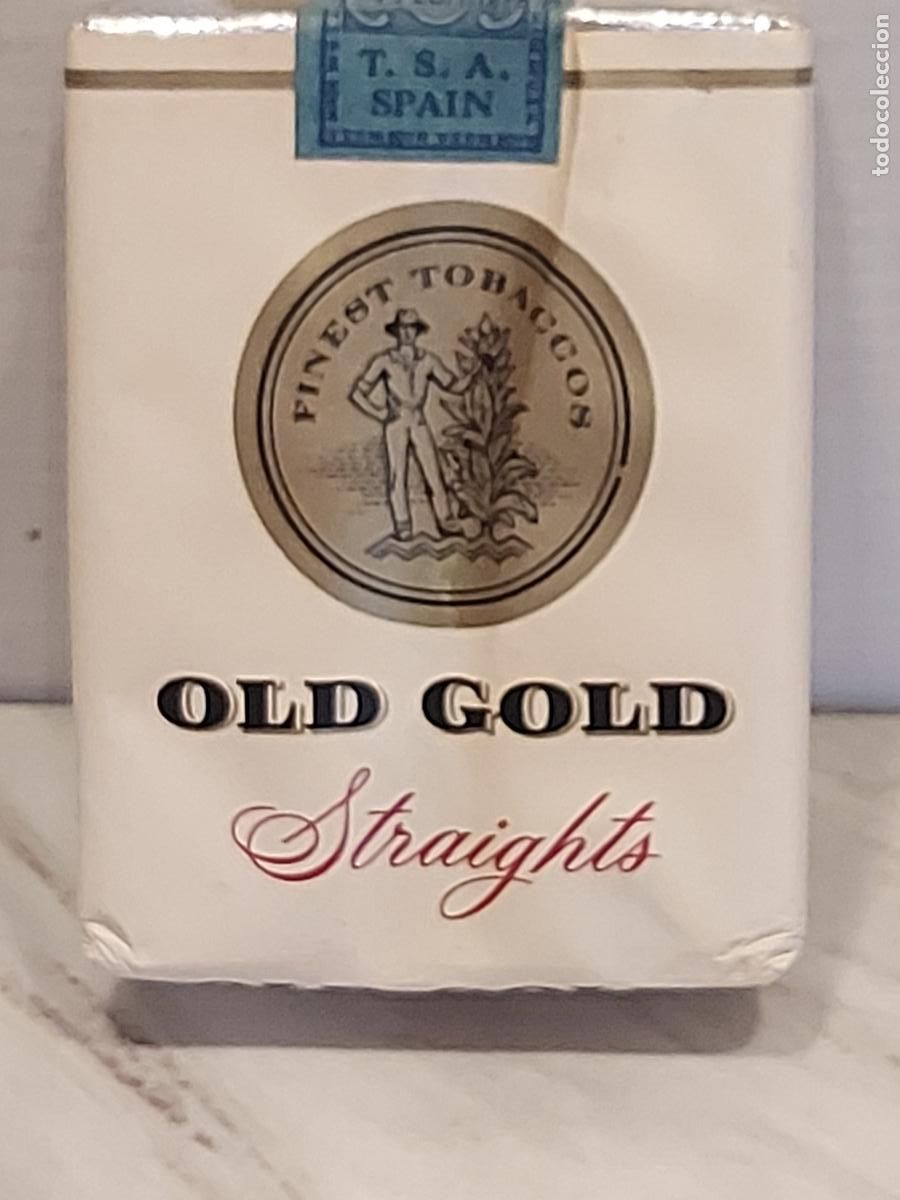Paquetes de tabaco: OLD GOLD STRAIGHTS | PAQUETE ANTIGUO SIN ABRIR | TIMBRE FISCAL INTACTO