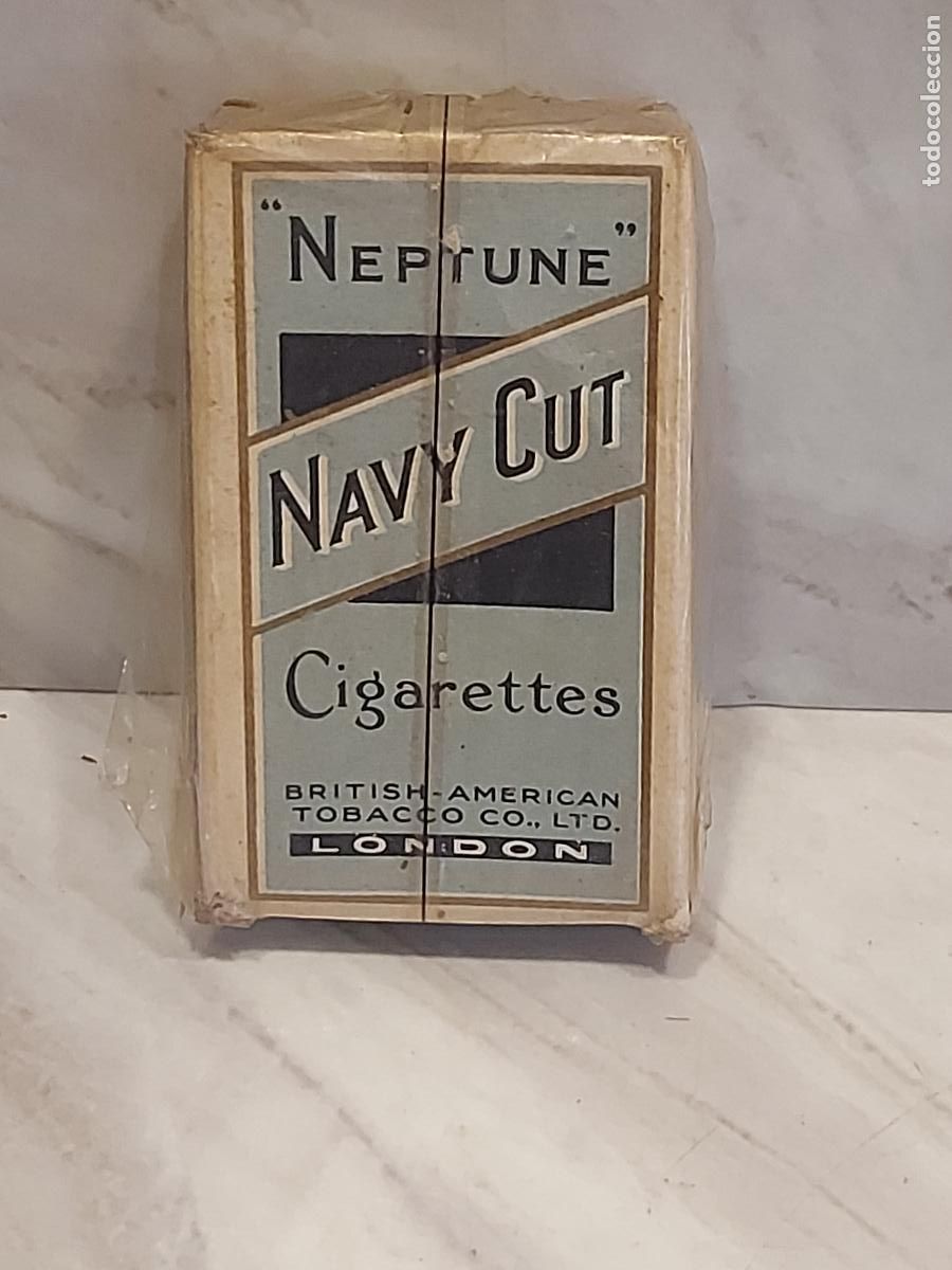 Paquetes de tabaco: NEPTUNE NAVY CUT | ANTIGUA CAJETILLA DE 10 CIGARRILLOS | COMPLETA SIN ABRIR | DIF&Iacute;CIL