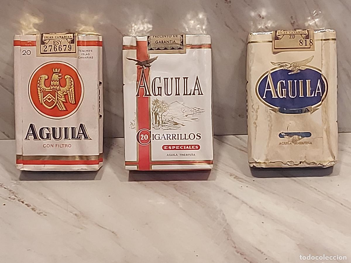 Paquetes de tabaco: LOTE 3 CAJETILLAS ANTIGUAS &Aacute;GUILA | &Aacute;GUILA TINERFE&Ntilde;A | COMPLETAS SIN ABRIR