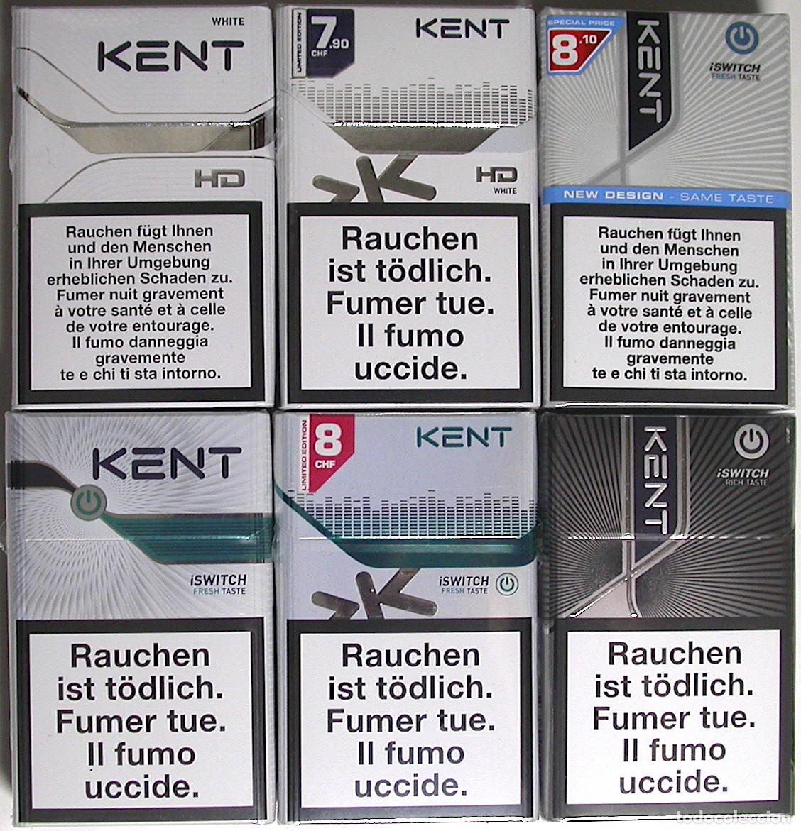 Paquetes de tabaco: Kent * 6 unopened cigarette packs, sealed
