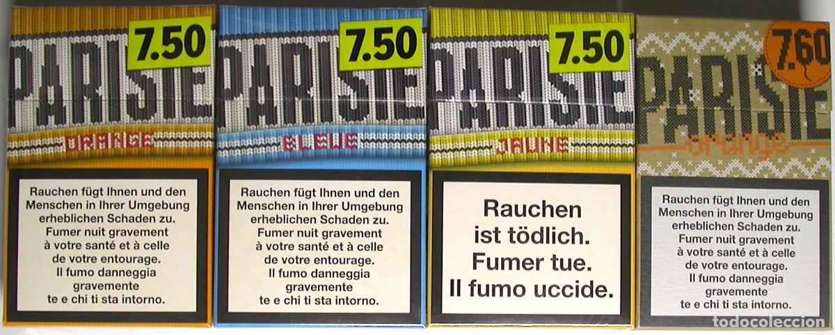 Paquetes de tabaco: Parisienne * Limited Edition * 4 unopened cigarette packs, sealed
