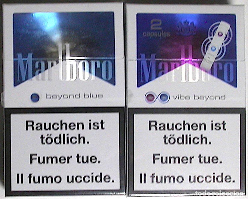 Paquetes de tabaco: Marlboro * 2 unopened cigarette packs, sealed