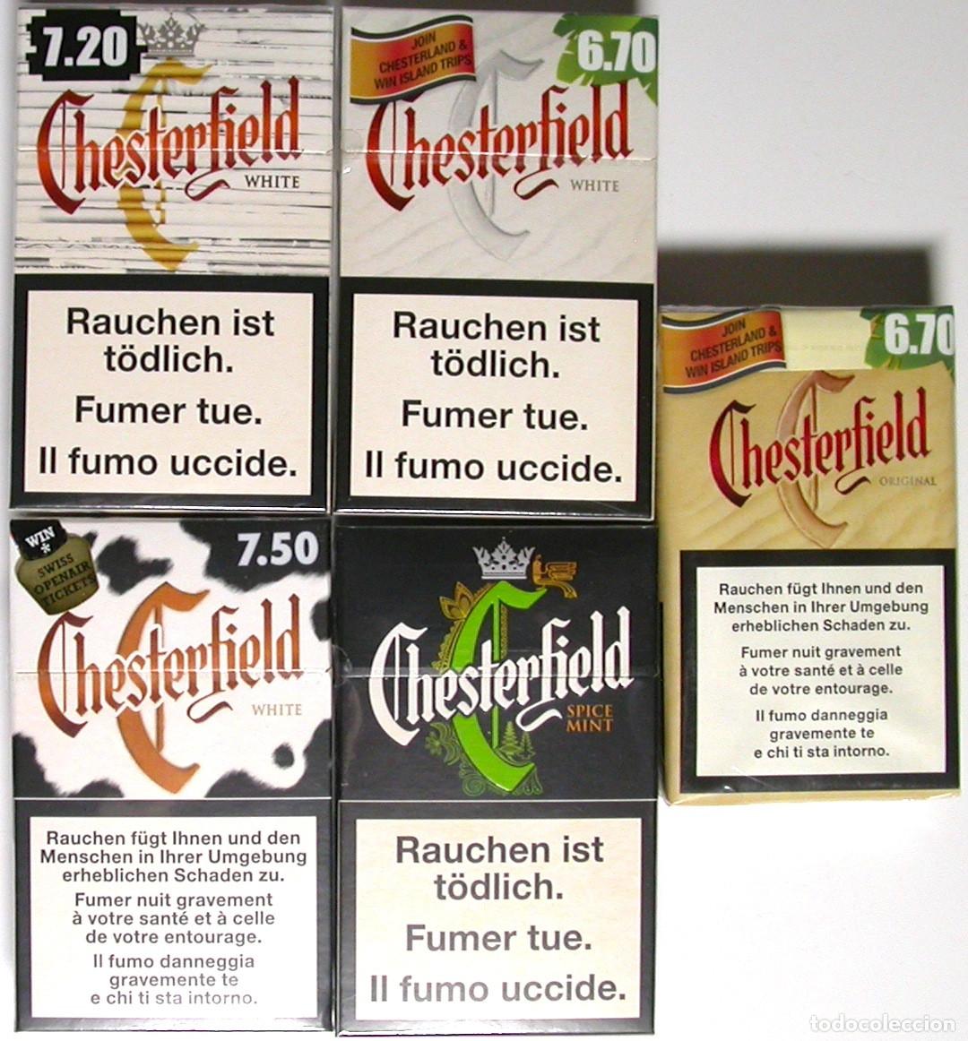 Paquetes de tabaco: Chesterfield * Limited Edition * 5 unopened cigarette packs, sealed