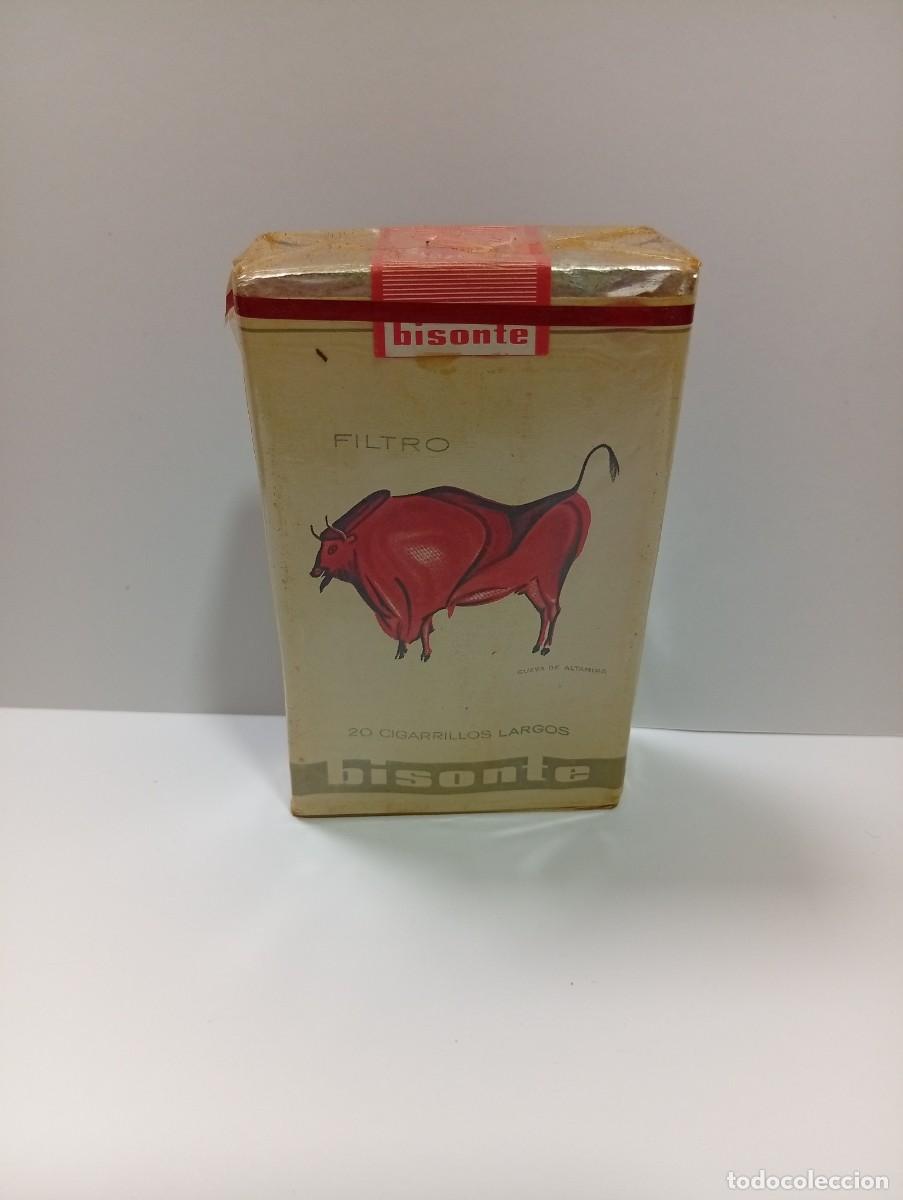Paquetes de tabaco: PAQUETE DE TABACO. BISONTE. CERRADO. 20 CIGARRILLOS LARGOS. FILTRO. TABACALERA, S.A.