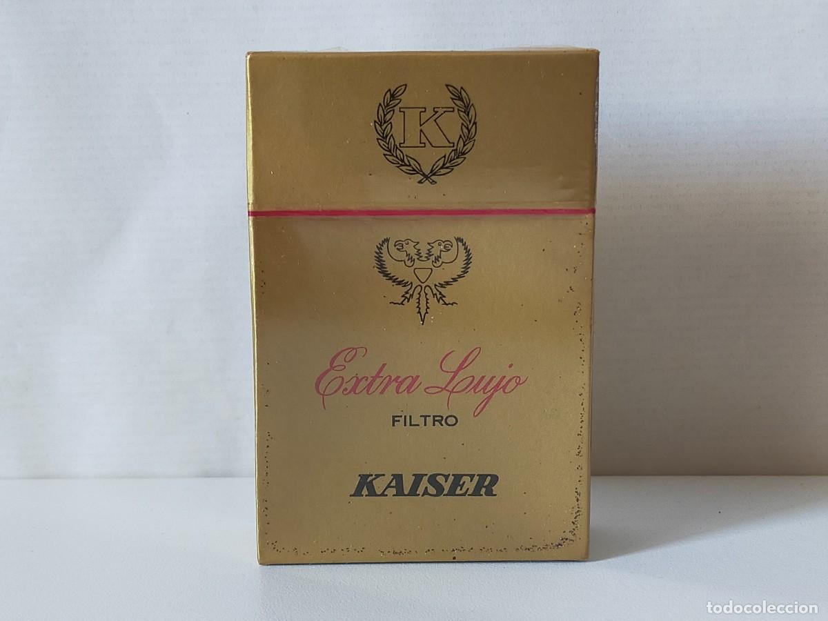 Paquetes de tabaco: Paquete de Tabaco Precintado: KAISER Extra Lujo con Filtro ---- Cigarrillos (Islas Canarias)