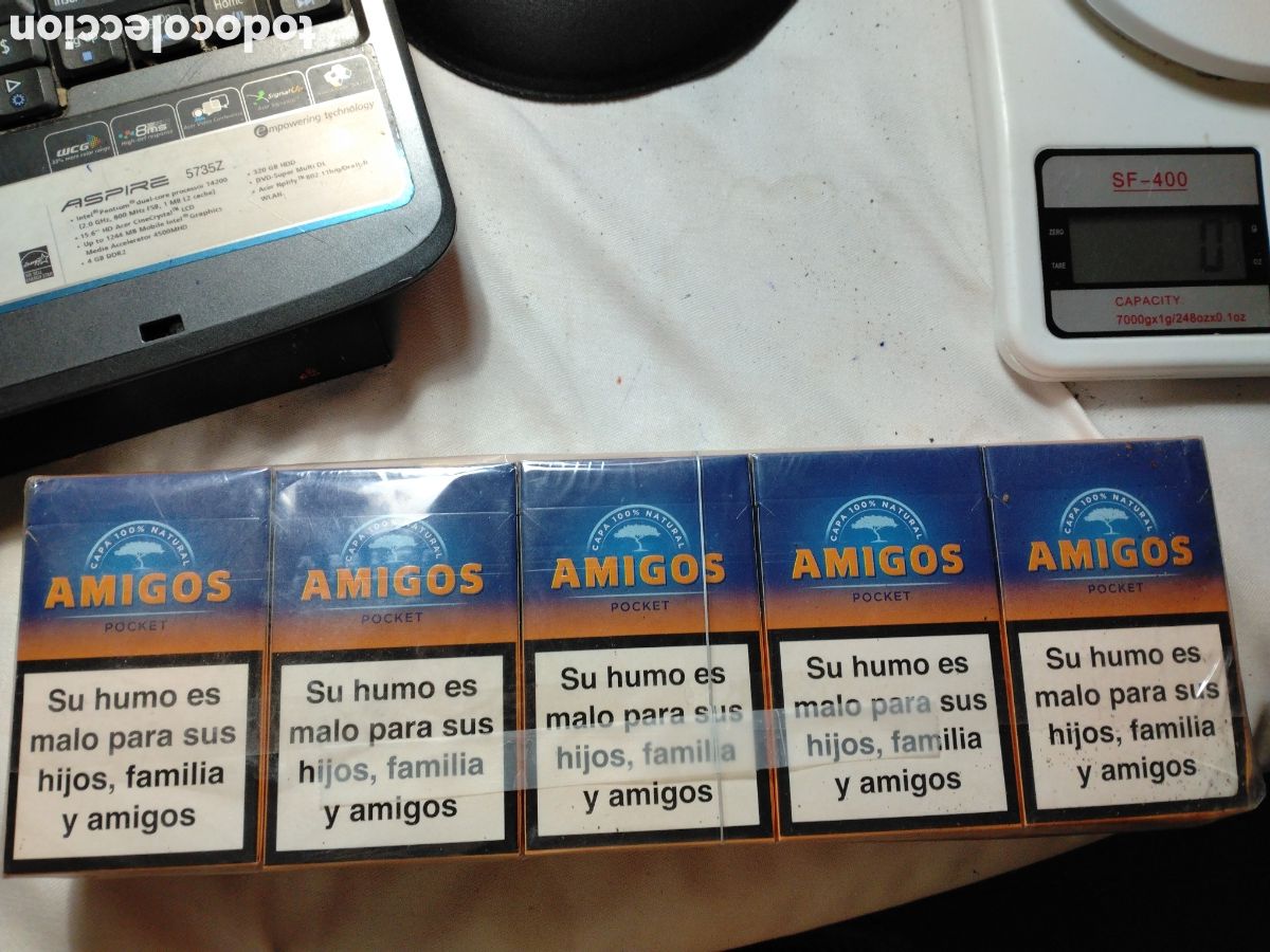 Paquetes de tabaco: AMIGOS POCKET - CAPA NATURAL - CAJAS CON 20 CIGARRITOS - LOTE DE 10 PAQUETES - PRECINTADOS