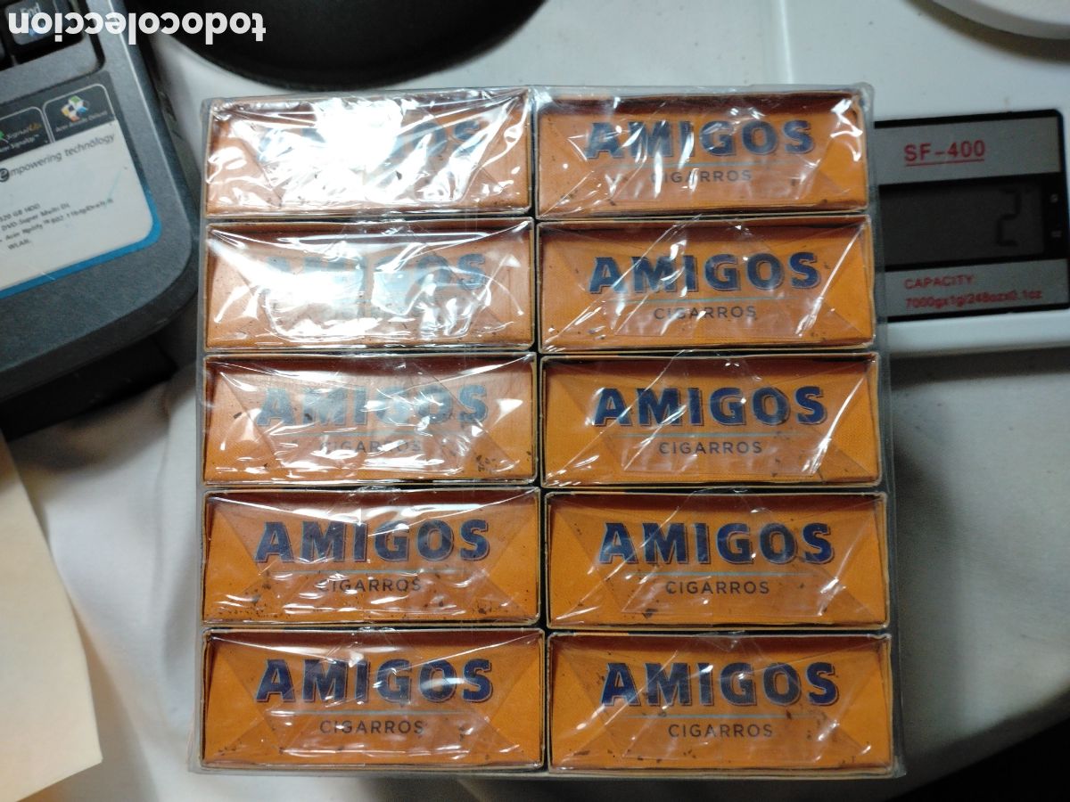 Paquetes de tabaco: AMIGOS - CAPA NATURAL - CAJAS CON 20 CIGARRITOS - LOTE DE 10 PAQUETES - PRECINTADOS