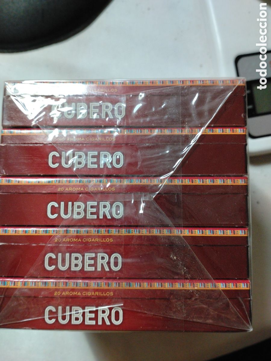 Paquetes de tabaco: CUBERO - 20 CIGARRILLOS (PURITOS) - LOTE DE 5 PAQUETES - PRECINTADOS.