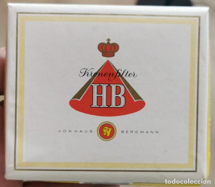 Paquetes de tabaco: ANTIGUA CAJITA PAQUETE TABACO CIGARRILLOS HB FILTER VACIA