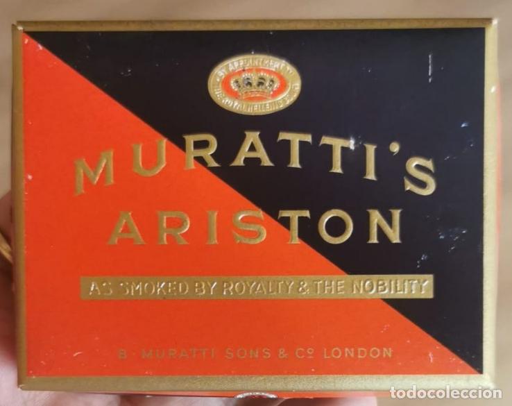 Paquetes de tabaco: ANTIGUA CAJITA PAQUETE TABACO CIGARRILLOS MURATTI'S ARISTON VACIA