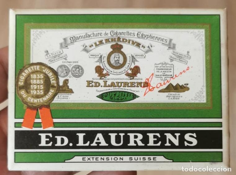 Paquetes de tabaco: ANTIGUA CAJITA PAQUETE TABACO CIGARRILLOS ED. LAURENS VACIA
