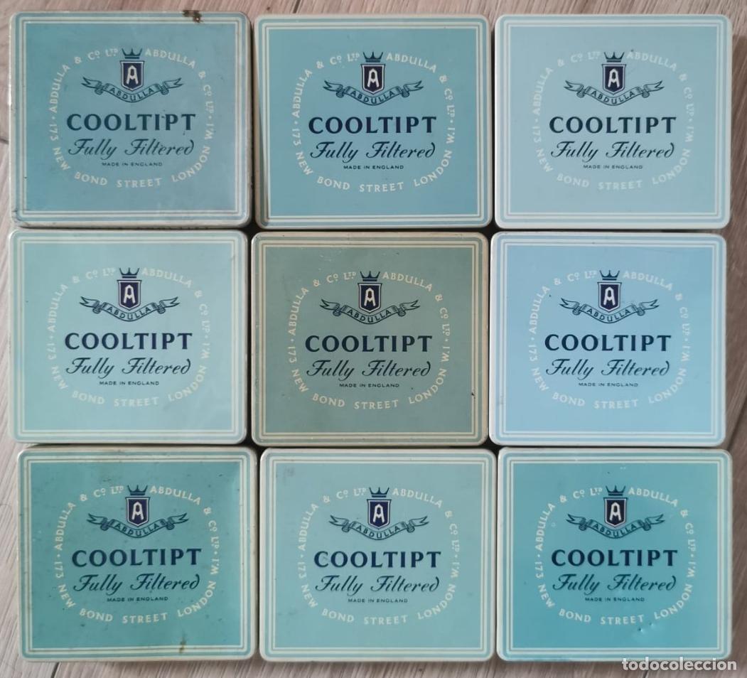 Paquetes de tabaco: 9 CAJITAS METALICAS TABACO CIGARRILLOS ABDULLA COOLTIPT