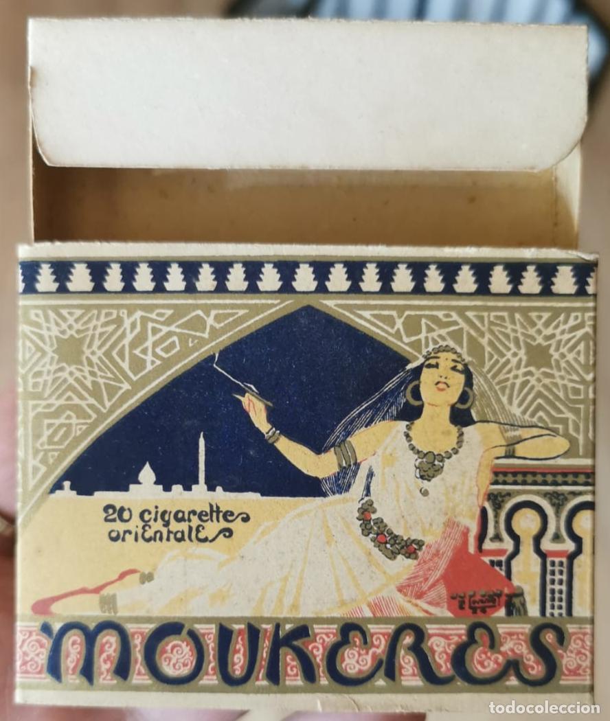 Paquetes de tabaco: ANTIGUA CAJITA TABACO CIGARRILLOS MOUKERES 1910 VACIA
