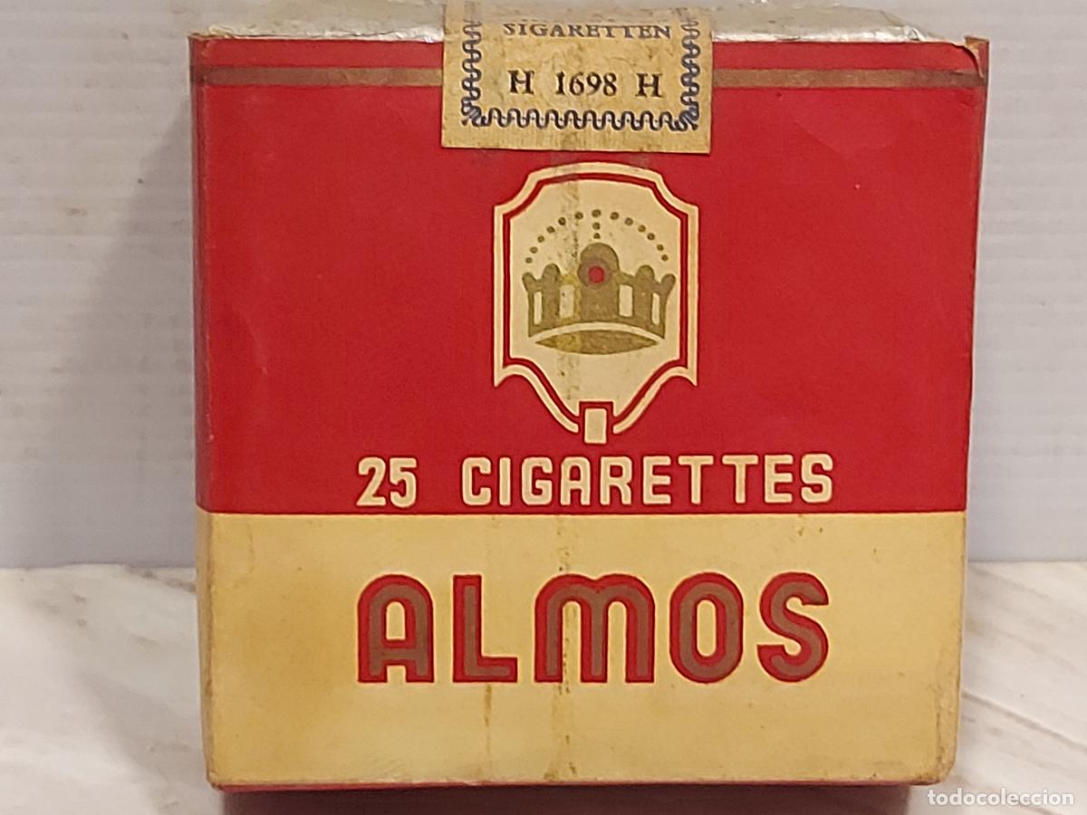 Paquetes de tabaco: ALMOS | 25 CIGARETTES | ANTIGUA CAJETILLA BELGA | COMPLETA Y PRECINTADA | SIN ABRIR