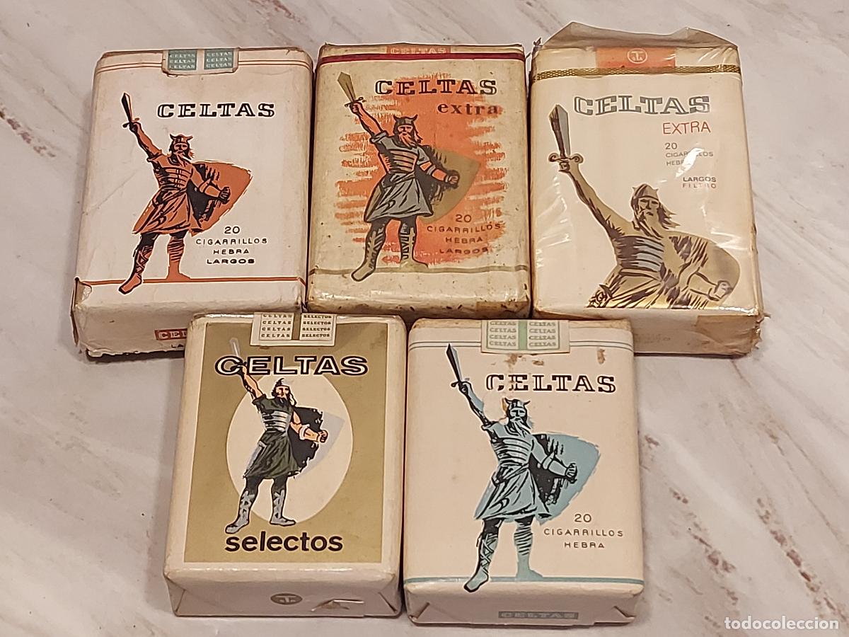 Paquetes de tabaco: LOTE 5 PAQUETES TABACO CELTAS | EXTRA | SELECTOS | VARIANTES DIFERENTES | A&Ntilde;OS 60-70