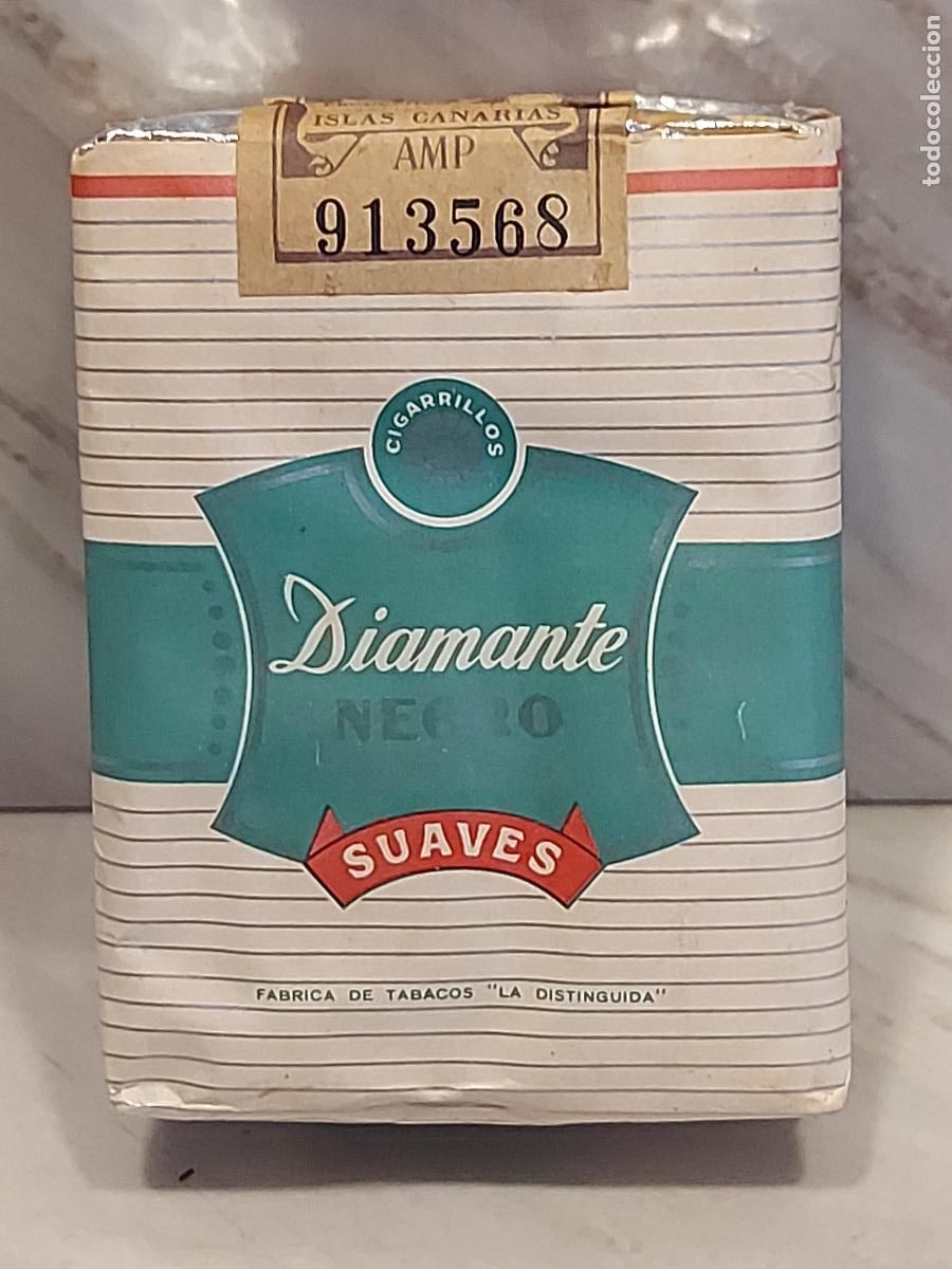 Paquetes de tabaco: DIAMANTE NEGRO SUAVES | ANTIGUA CAJETILLA CANARIAS A&Ntilde;OS 60 | PRECINTO INTACTO