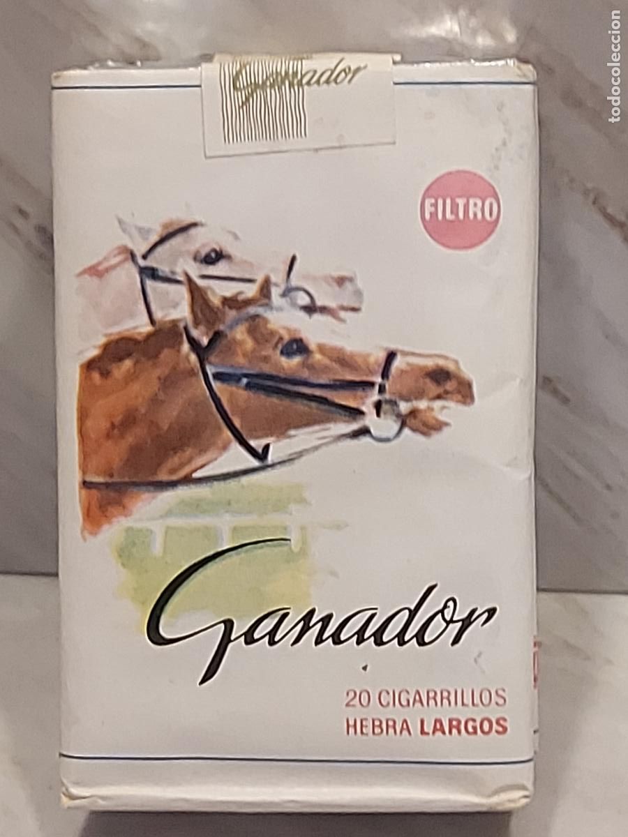 Paquetes de tabaco: GANADOR | ANTIGUA CAJETILLA TABACALERA S.A. | 20 CIGARRILLOS HEBRA LARGOS | PRECINTADA