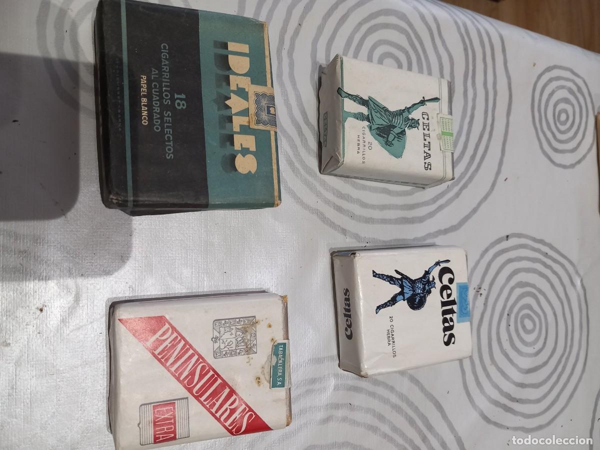 Paquetes de tabaco: Lote de 4 cajetillas llenas