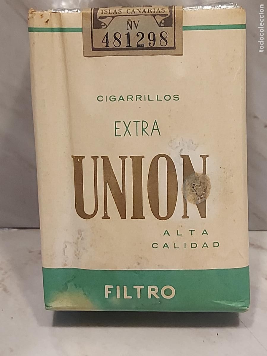 Paquetes de tabaco: ANTIGUA CAJETILLA UNION | 20 CIGARRILLOS EXTRA | GRAN CANARIA | PRECINTO FISCAL ISLAS CANARIAS