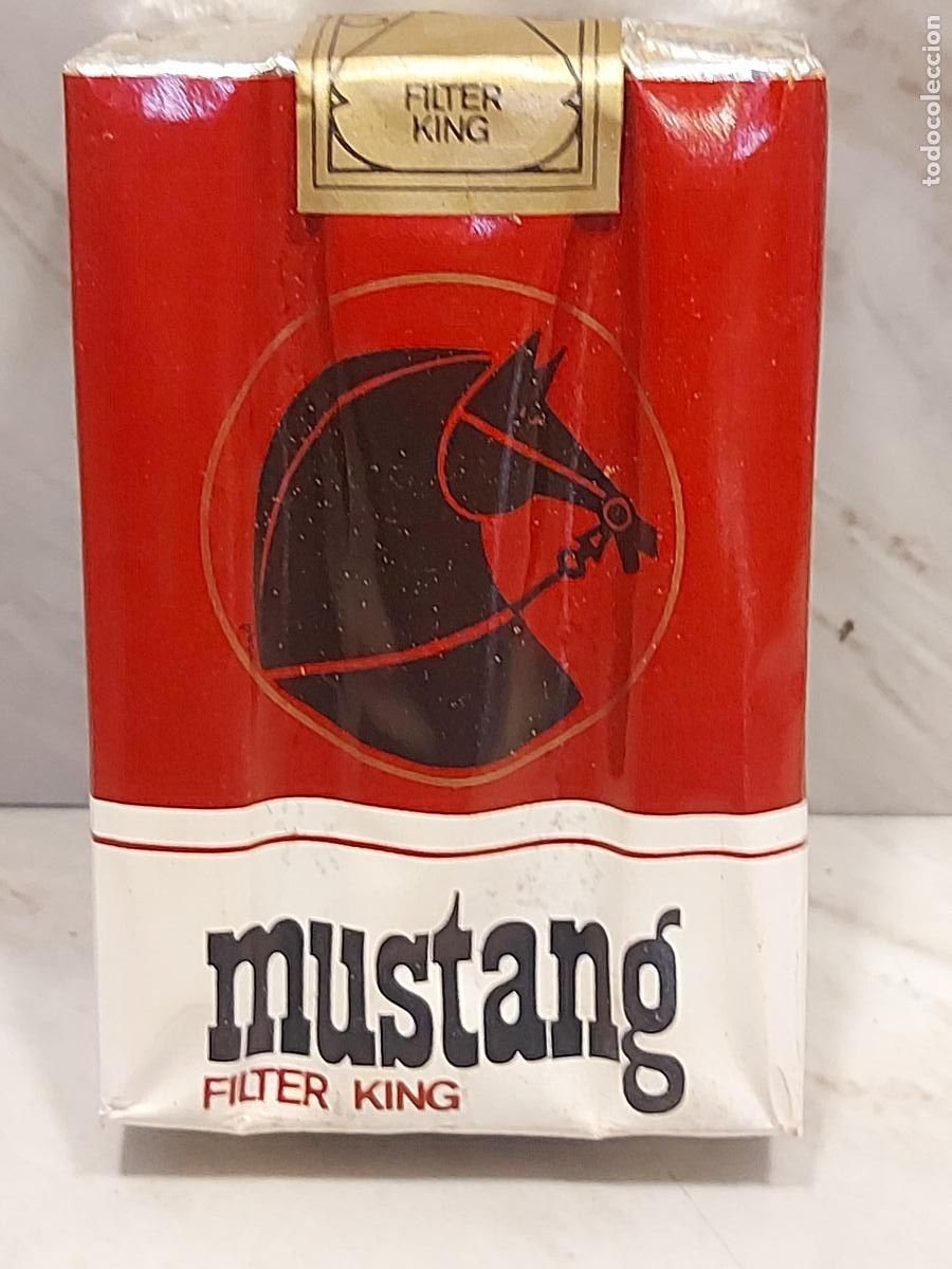 Paquetes de tabaco: MUSTANG FILTER KING | ANTIGUA CAJETILLA 20 CIGARRILLOS | TIMBRE INTACTO | VINTAGE