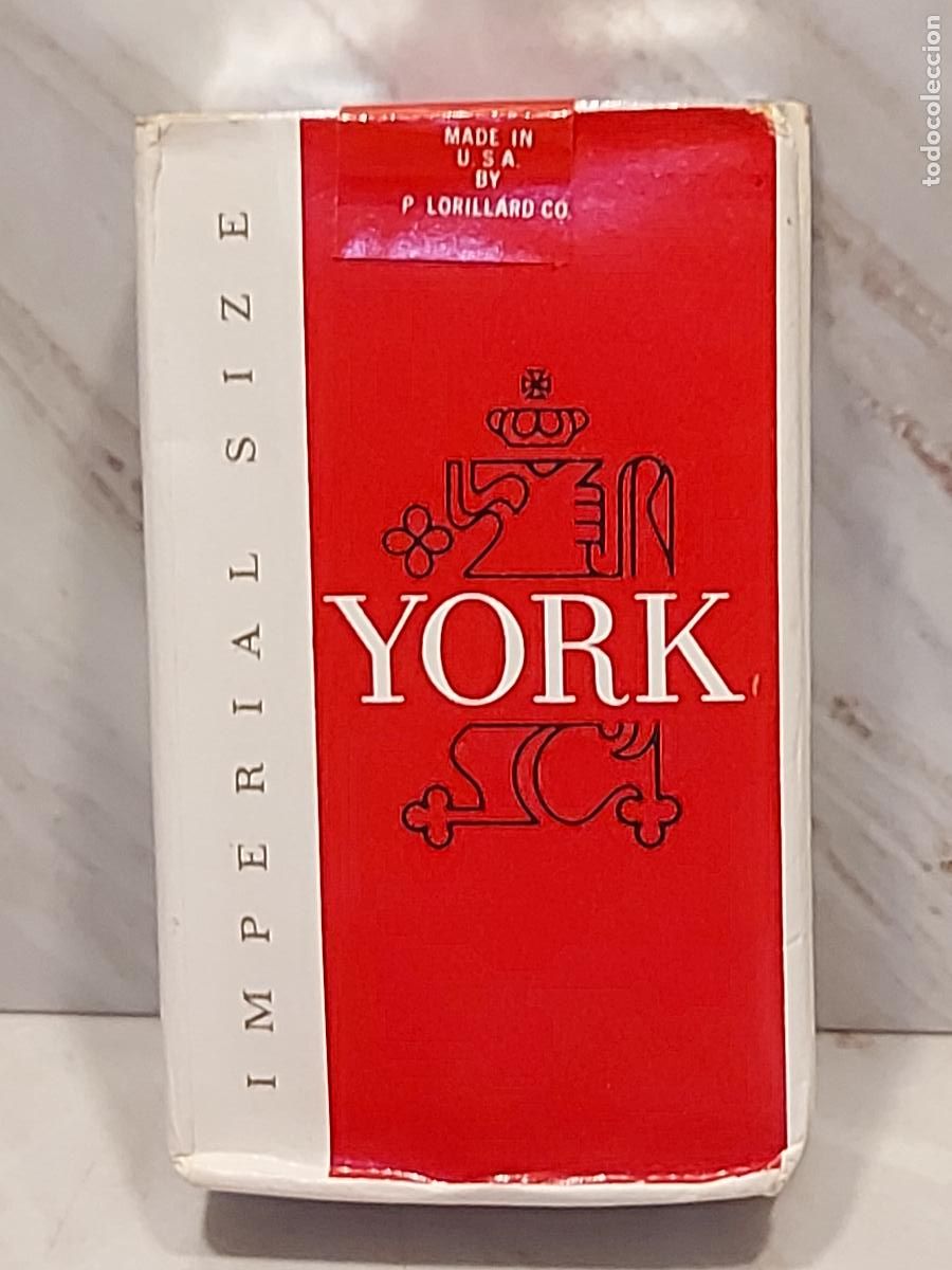 Paquetes de tabaco: ANTIGUA CAJETILLA YORK | IMPERIAL SIZE | P. LORILLARD CO. | USA | A&Ntilde;OS 60 | LLENA