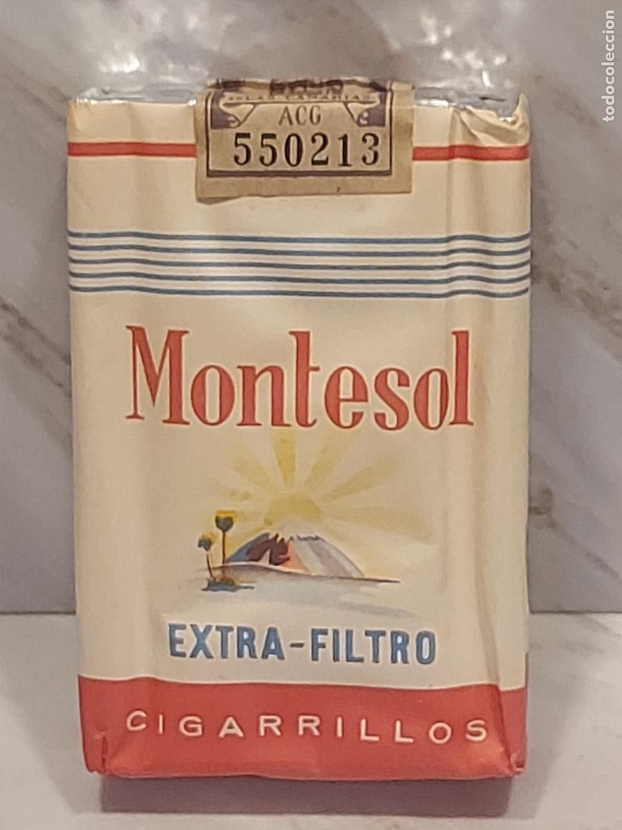 Paquetes de tabaco: MONTESOL EXTRA-FILTRO | CIGARRILLOS EXTRA LARGOS | TENERIFE CANARIAS | LLENA | TIMBRE INTACTO