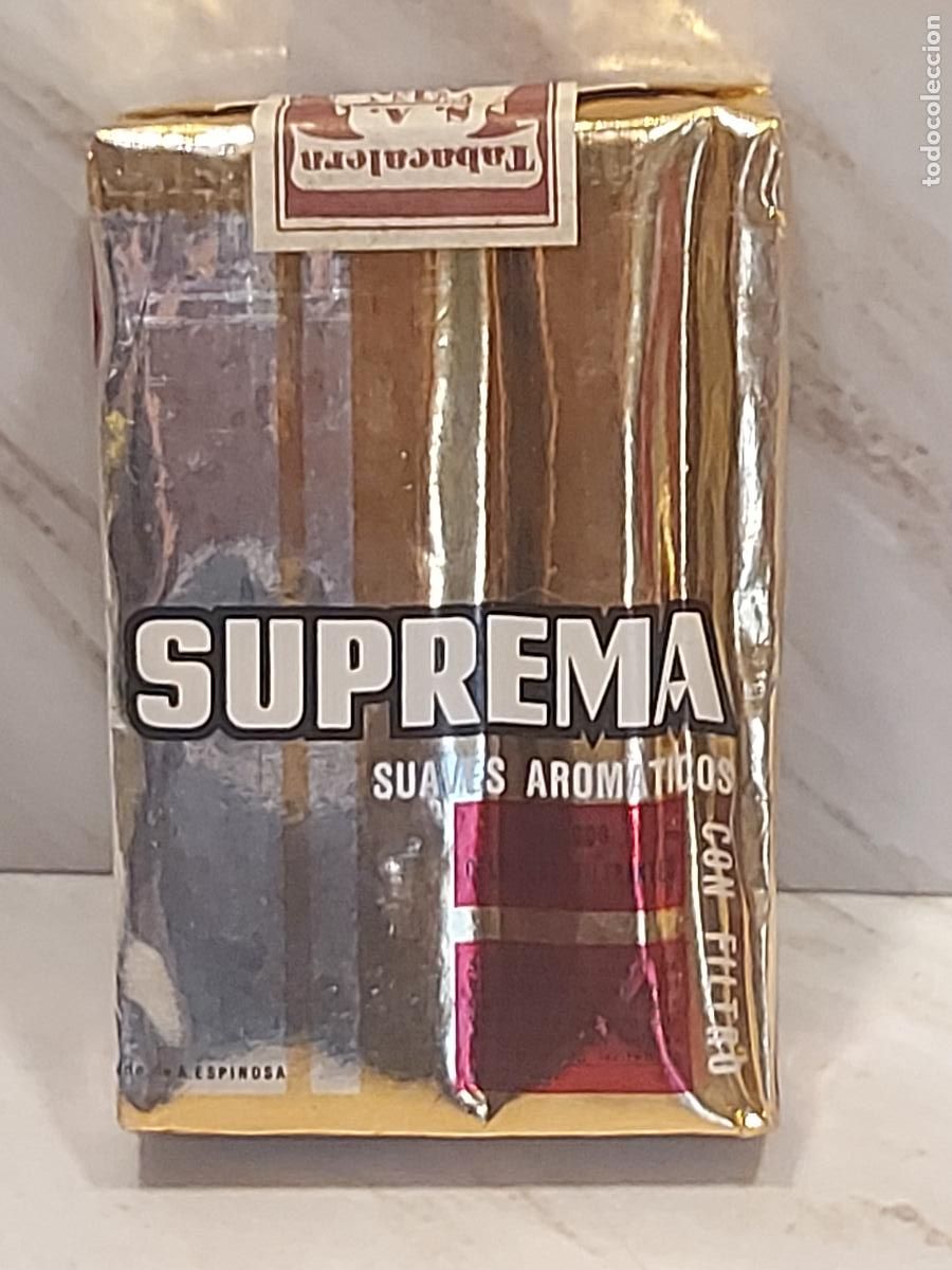 Paquetes de tabaco: SUPREMA EXTRA | ANTIGUA CAJETILLA CANARIAS | LARGOS FILTRO | LLENA | TIMBRE INTACTO