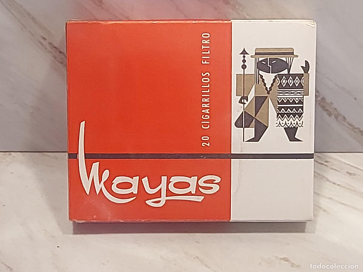 Paquetes de tabaco: MAYAS | ANTIGUA CAJETILLA DE TABACO | 20 CIGARRILLOS FILTRO | VARIANTE ROJA | LLENA