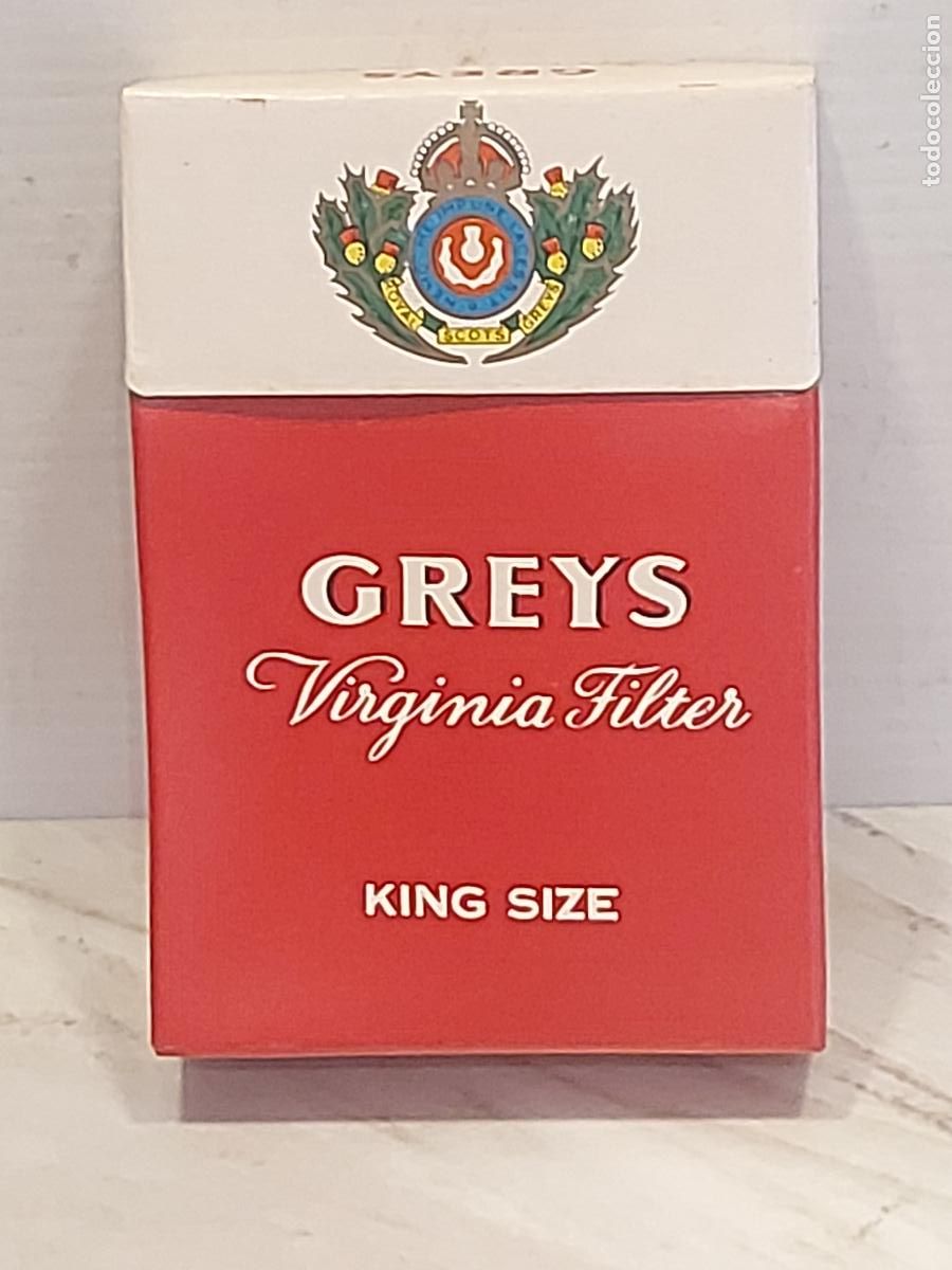 Paquetes de tabaco: GREYS VIRGINIA FILTER | KING SIZE 20 | ANTIGUA CAJETILLA DE TABACO | DISE&Ntilde;O BRIT&Aacute;NICO