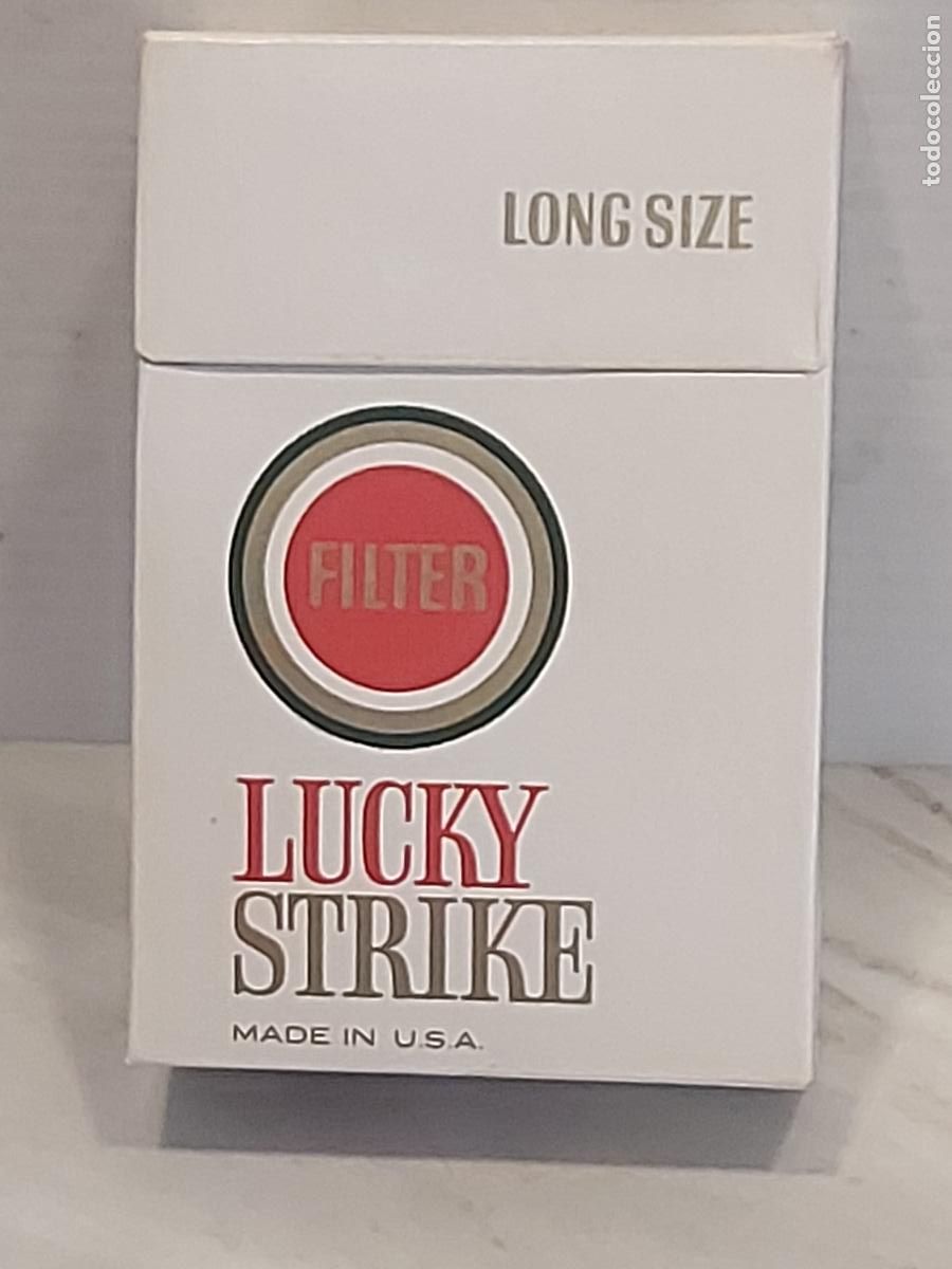 Paquetes de tabaco: ANTIGUA CAJETILLA LUCKY STRIKE FILTER | LONG SIZE | MADE IN U.S.A. | TABACO DE COLECCI&Oacute;N
