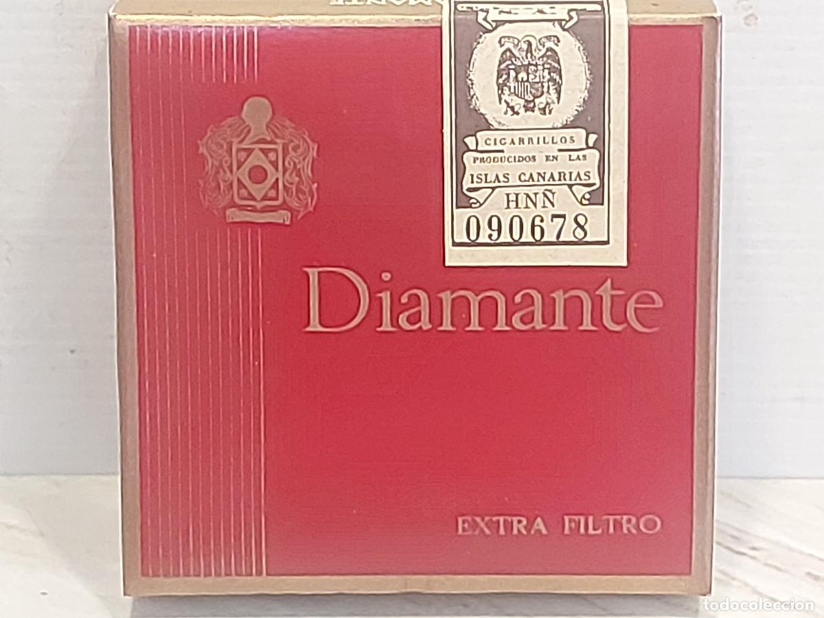 Paquetes de tabaco: ANTIGUA CAJETILLA TABACO DIAMANTE EXTRA FILTRO | 20 CIGARRILLOS | ISLAS CANARIAS | PRECINTO ORIGINAL