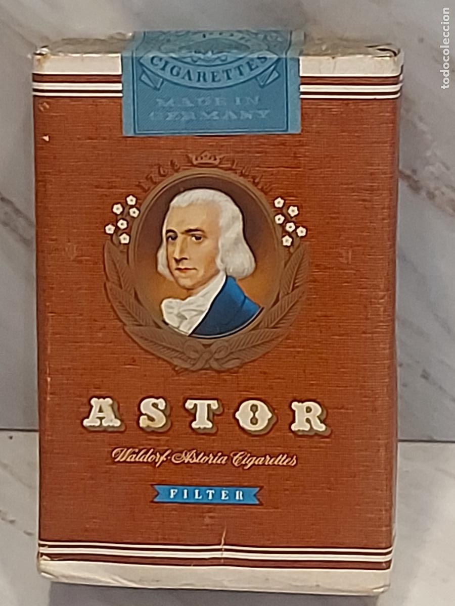 Paquetes de tabaco: ASTOR | ANTIGUA CAJETILLA ALEMANA 20 CIGARRILLOS FILTER | WALDORF ASTORIA | A&Ntilde;OS 50-60