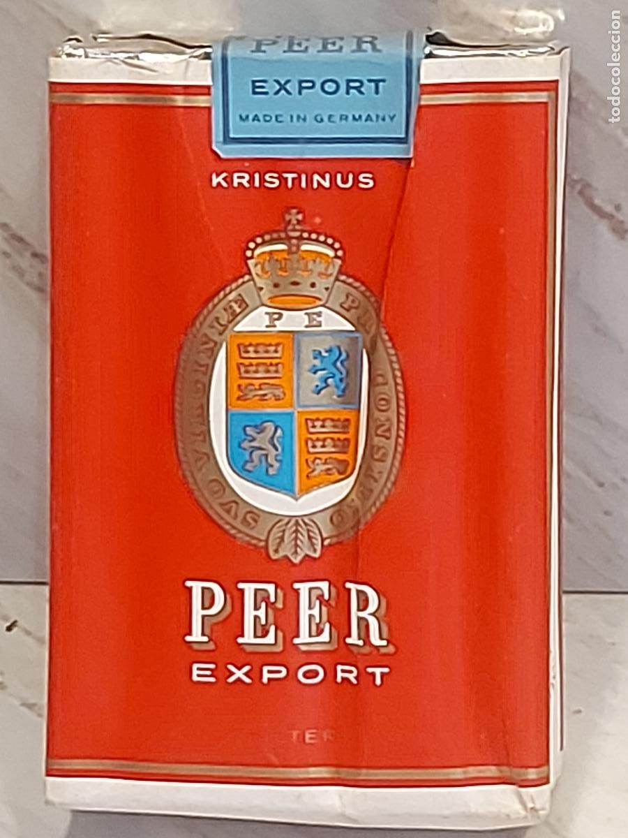 Paquetes de tabaco: PEER EXPORT | ANTIGUA CAJETILLA ALEMANA DE 20 CIGARRILLOS FILTER | KRISTINUS | A&Ntilde;OS 60