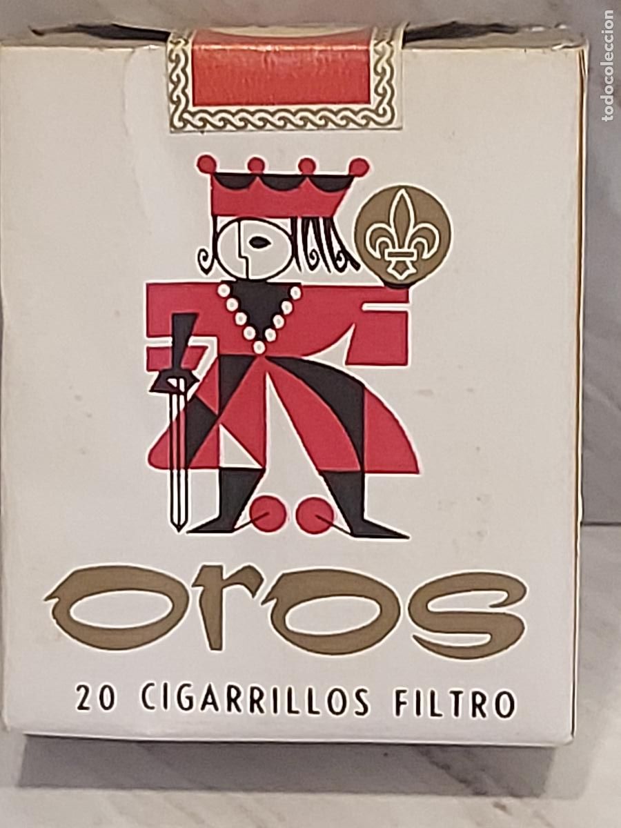 Paquetes de tabaco: OROS | ANTIGUA CAJETILLA DE 20 CIGARRILLOS FILTRO | ANDORRA | CON CONTENIDO