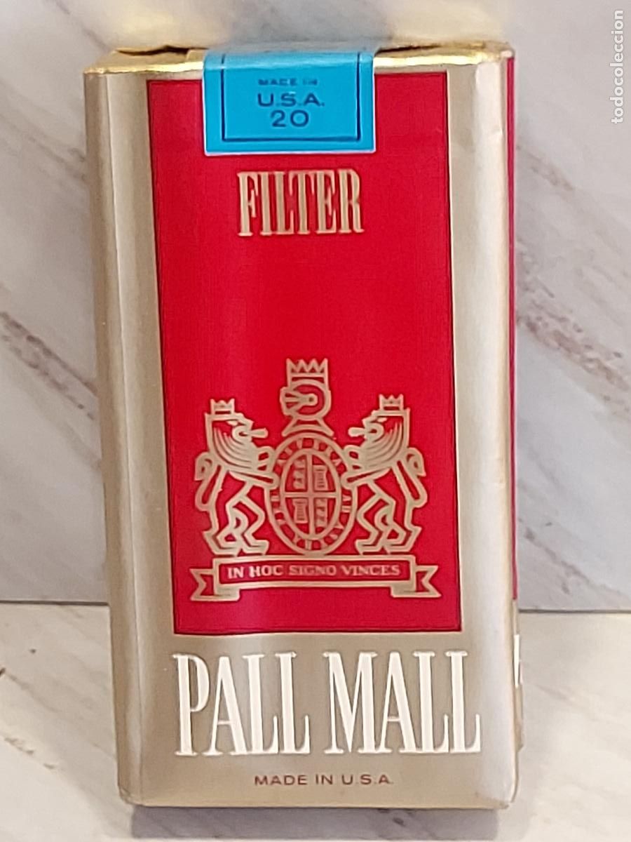 Paquetes de tabaco: PALL MALL FILTER | MADE IN U.S.A. | 20 CIGARRILLOS | ANTIGUA CAJETILLA DE TABACO | COLECCIONISMO
