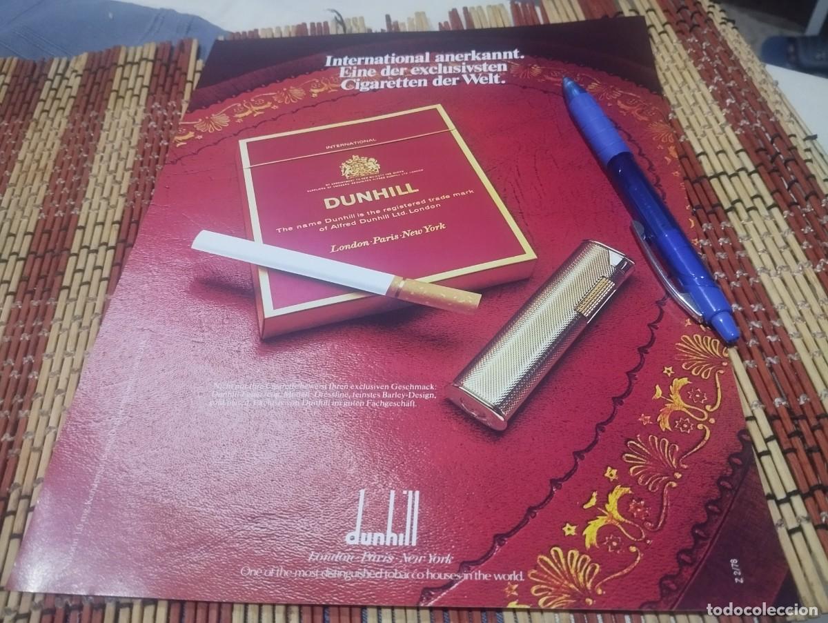 Paquetes de tabaco: TABACO ENCENDEDOR DUNHILL CLIPPING HOJA ANUNCIO PUBLICIDAD REVISTA ALEMANA 1978 BONITO PARA ENMARCAR
