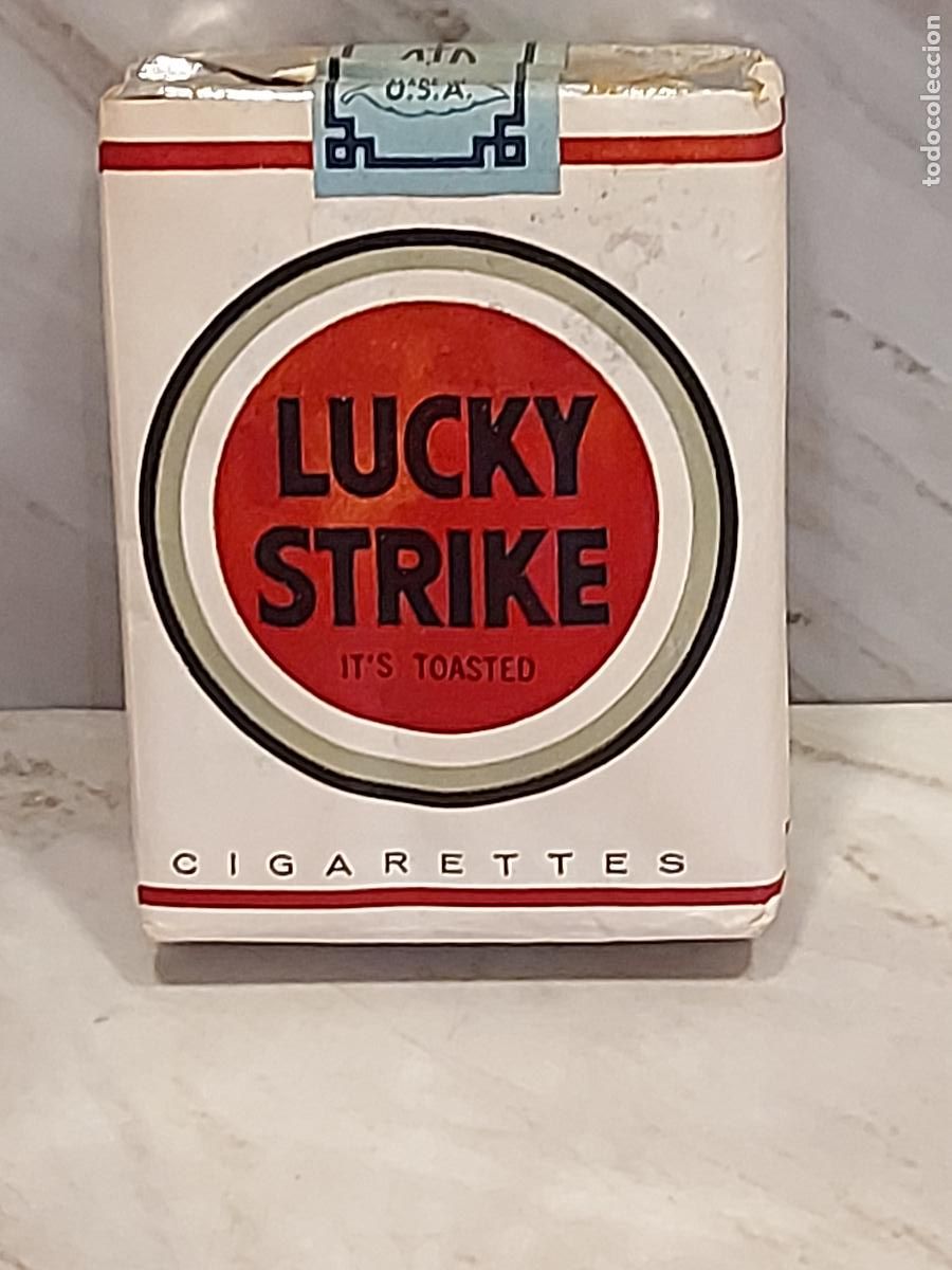 Paquetes de tabaco: LUCKY STRIKE ANTIGUA CAJETILLA USA TAX EXEMPT COMPLETA CON TIMBRE INTACTO