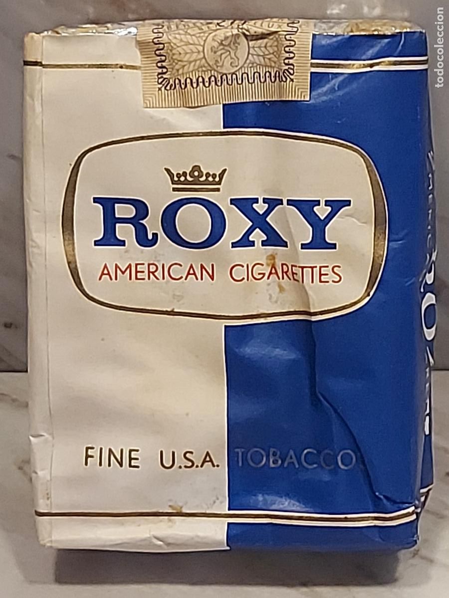 Paquetes de tabaco: ROXY | AMERICAN CIGARETTES | ANTIGUA CAJETILLA | 20 CIGARRILLOS | TIMBRE FISCAL N.&ordm; 676 | COMPLETA