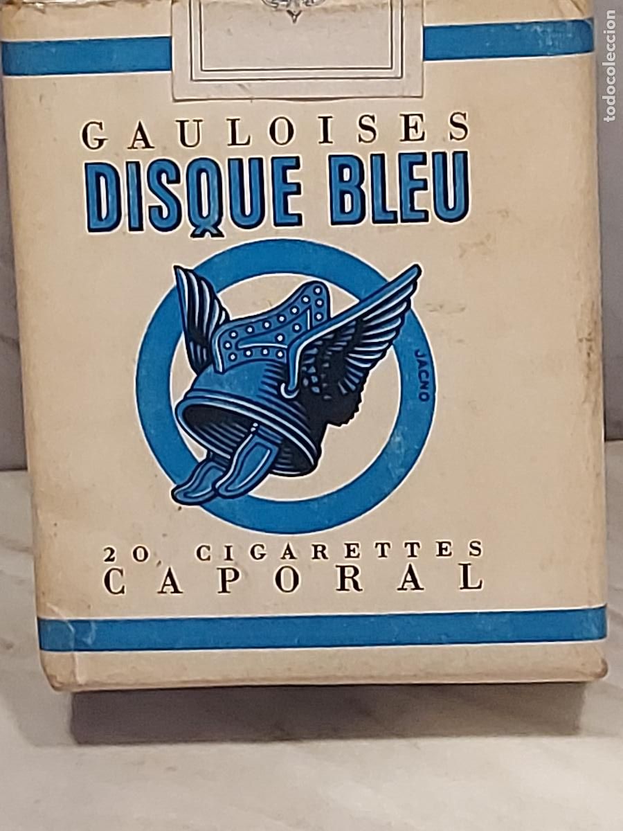 Paquetes de tabaco: GAULOISES DISQUE BLEU | CAPORAL | ANTIGUA CAJETILLA FRANCESA COMPLETA | TIMBRE FISCAL
