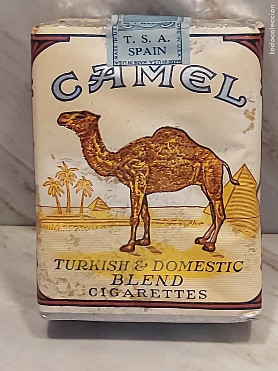 Paquetes de tabaco: ANTIGUA CAJETILLA CAMEL | TURKISH & DOMESTIC BLEND | MADE IN U.S.A. | COMPLETA | T.S.A. SPAIN