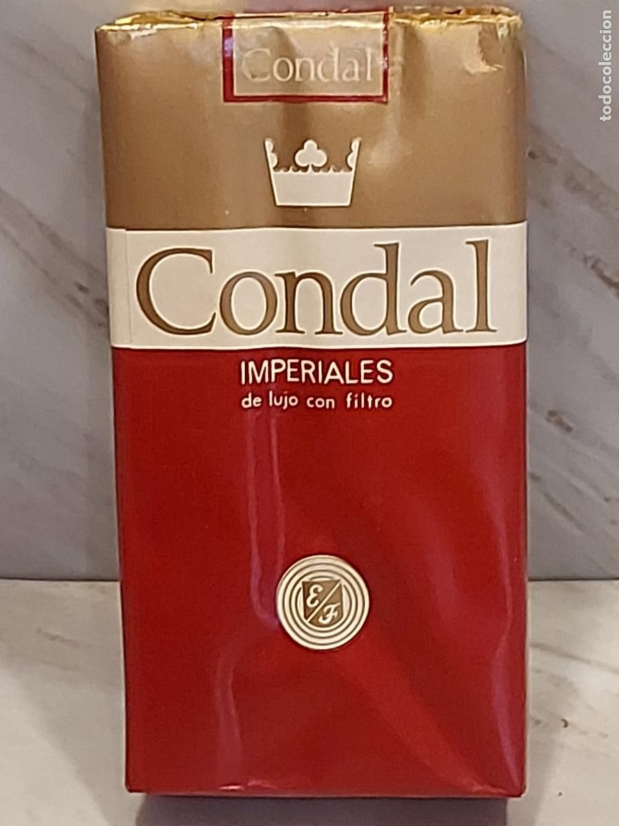 Paquetes de tabaco: ANTIGUA CAJETILLA CONDAL IMPERIALES DE LUJO CON FILTRO | LLENA | TIMBRE FISCAL INTACTO
