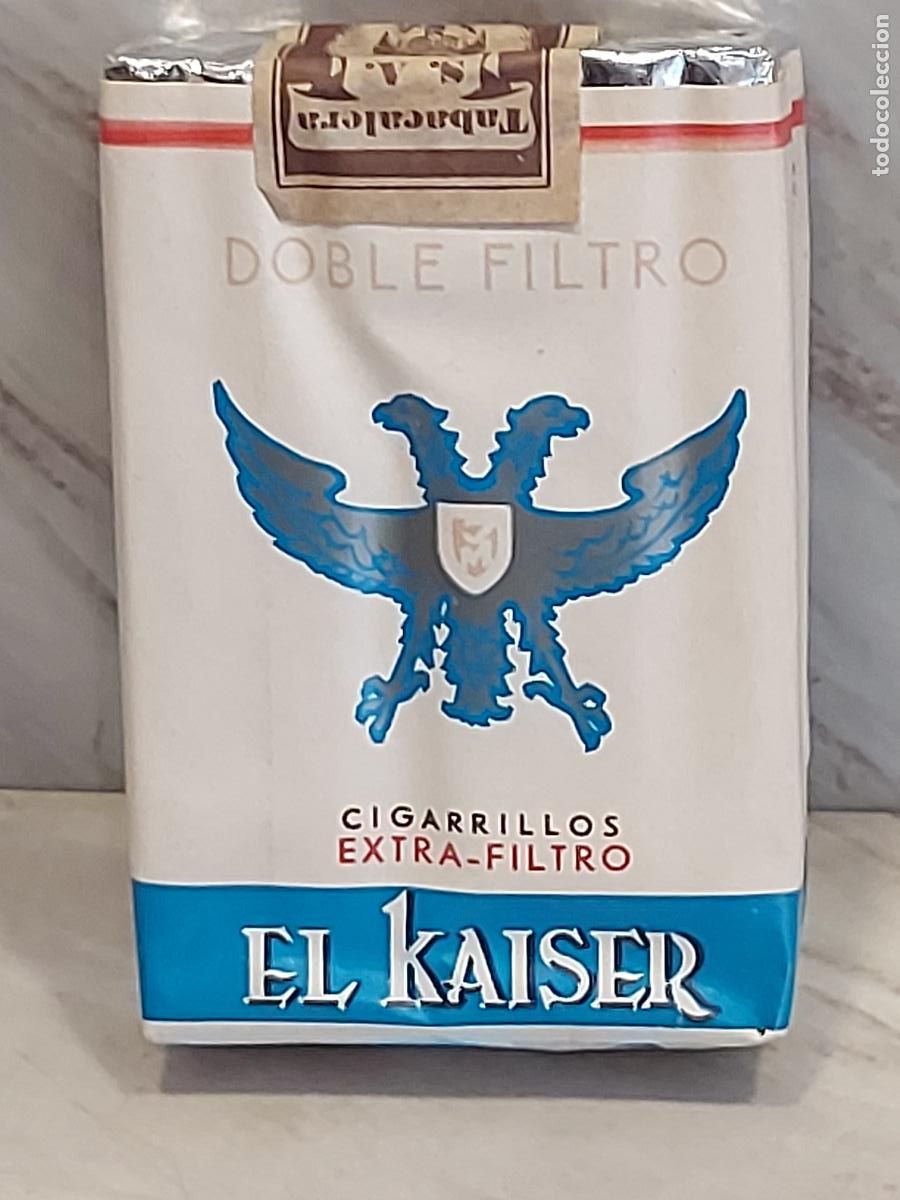 Paquetes de tabaco: EL KAISER | DOBLE FILTRO | 20 CIGARRILLOS | TENERIFE | LLENA | TIMBRE FISCAL INTACTO