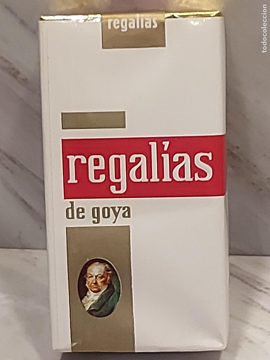 Paquetes de tabaco: REGAL&Iacute;AS DE GOYA | CAJETILLA ANTIGUA | 20 CIGARRILLOS | TIMBRE TABACALERA INTACTO