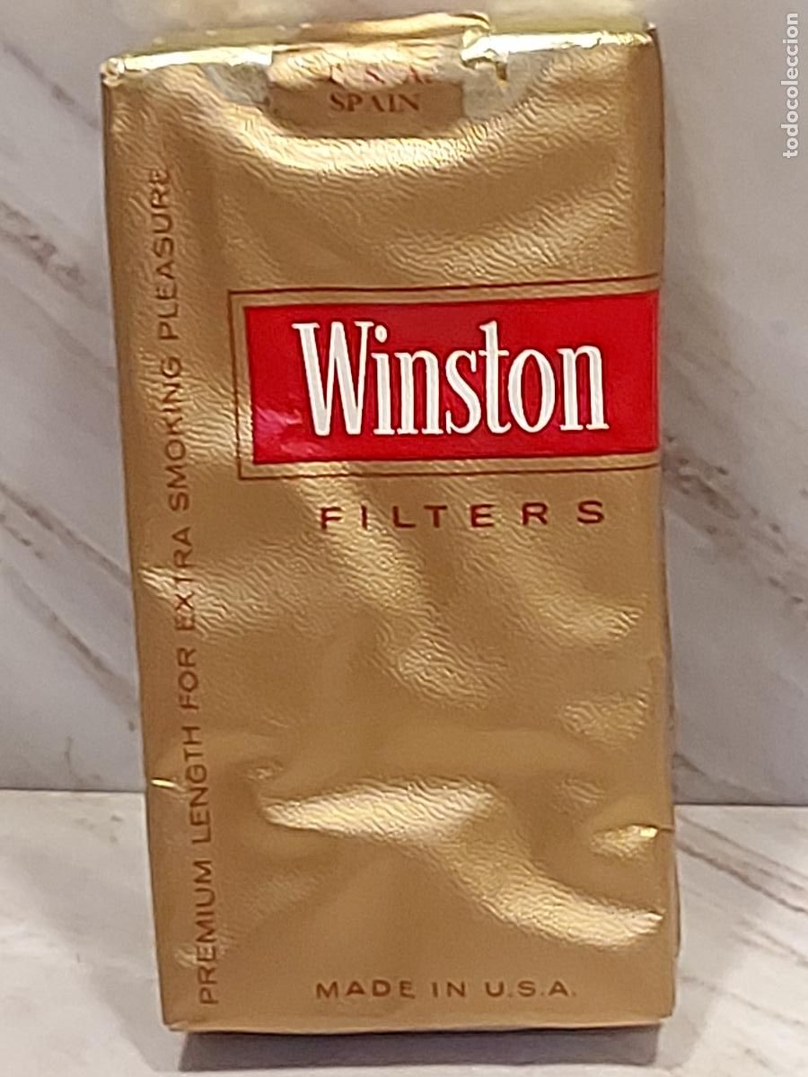 Paquetes de tabaco: WINSTON FILTERS | ANTIGUA CAJETILLA DE TABACO | MADE IN U.S.A. | LLENA | SPAIN